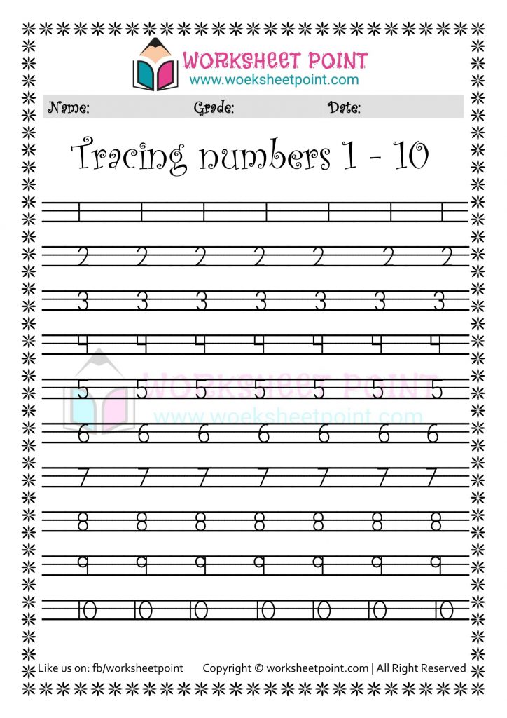 math activities for pre school worksheet point