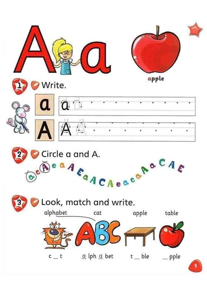 English Alphabet Fun A Z Tracing Activities Colour Worksheet Point