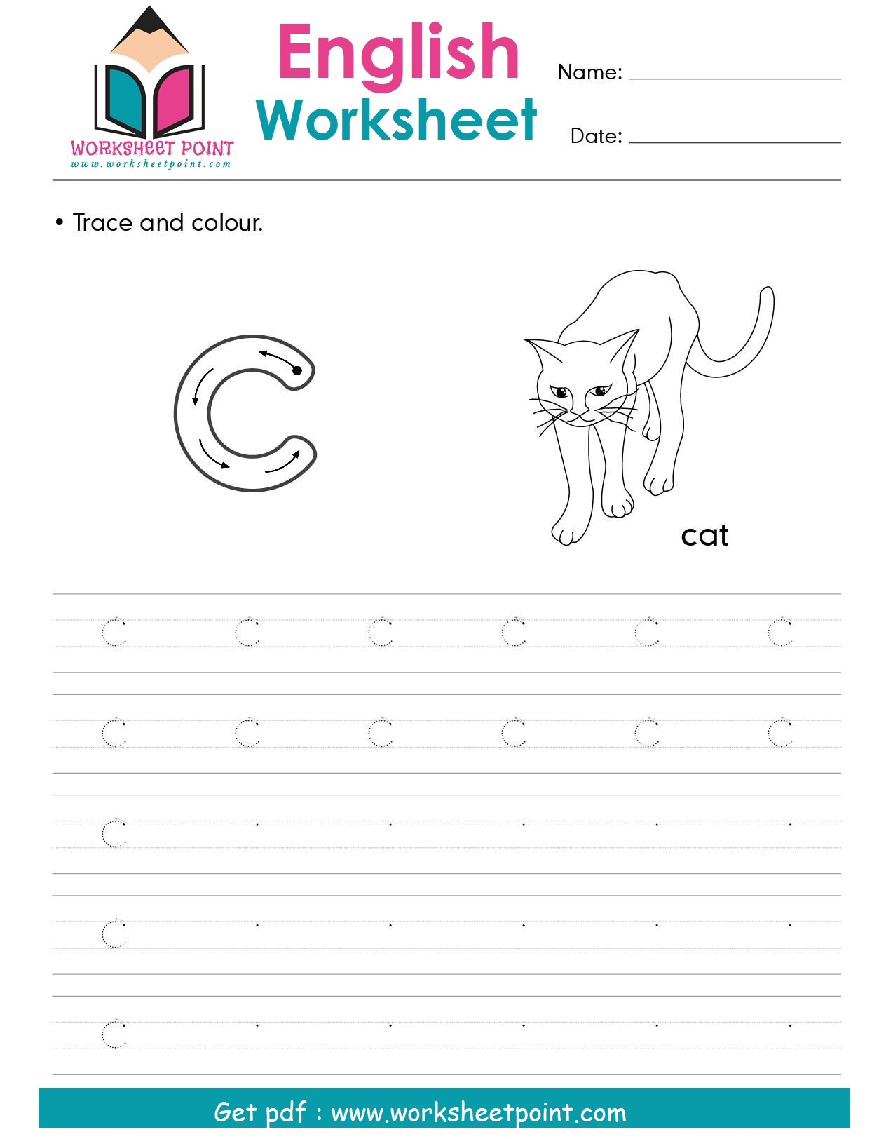 English alphabet tracing Worksheets - Worksheet Point