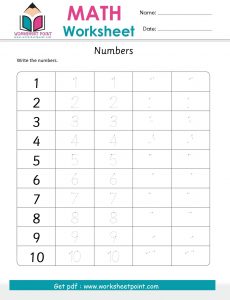 Math Worksheets and Activities workbook - Worksheet Point