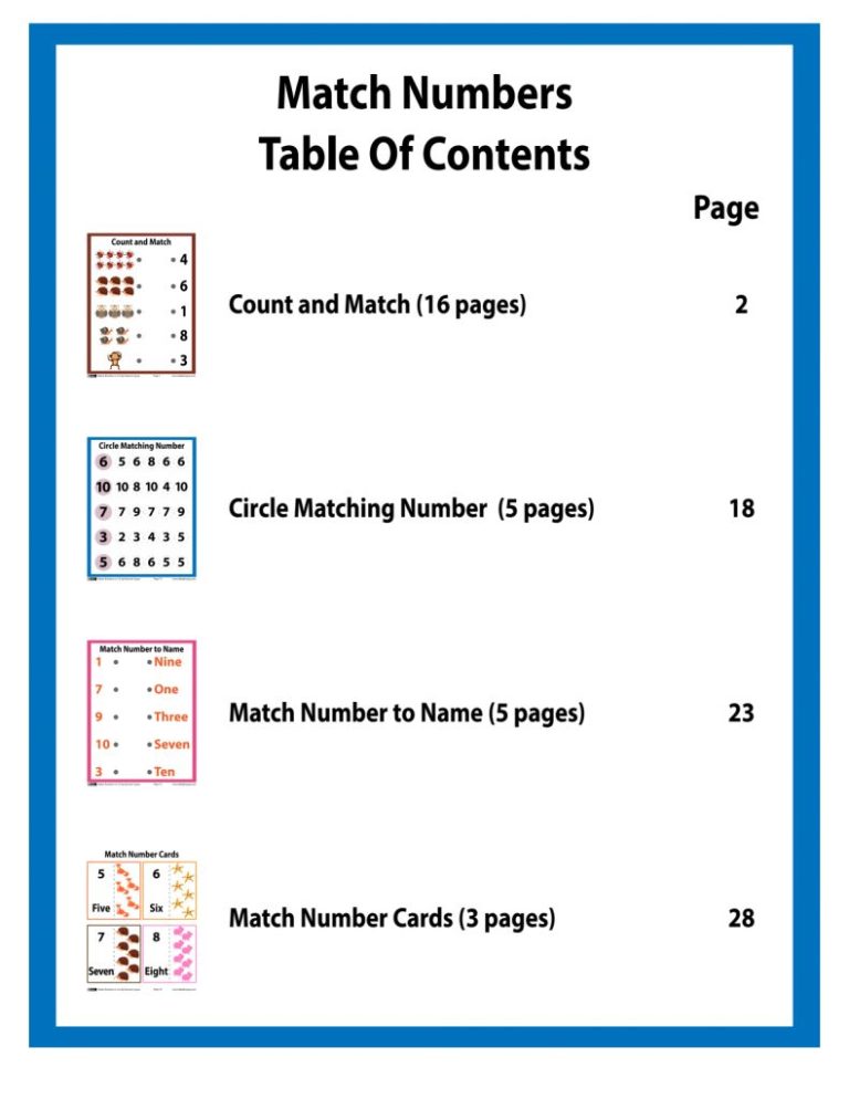Numbers free printable worksheets download pdf