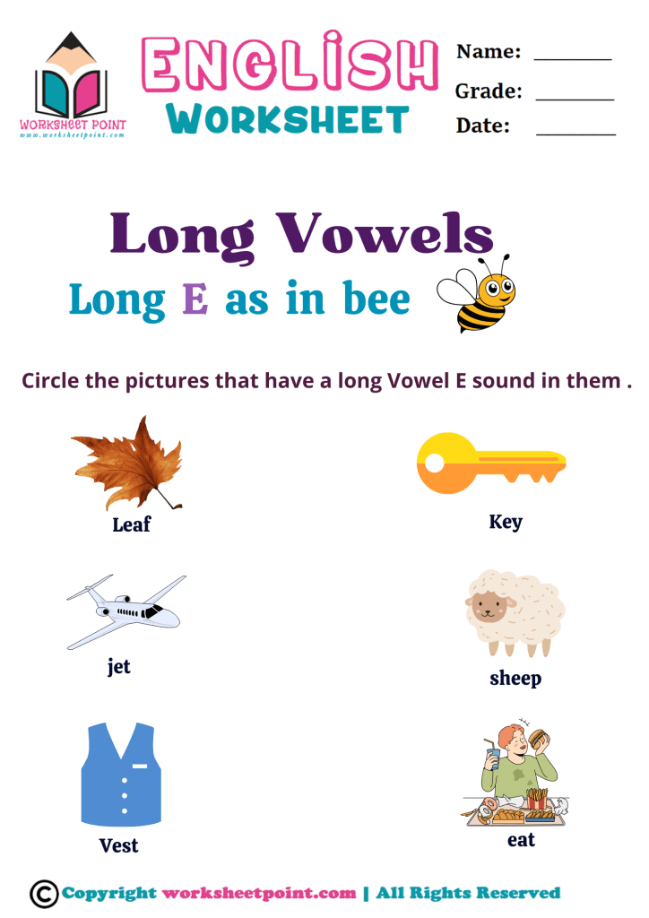Rich Results on Google's SERP when searching for 'Identify the long vowel sounds (e)'