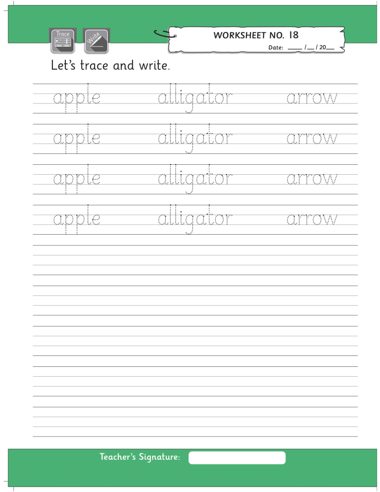 English Worksheets for K.G Prep Pack 1 - Free Printable Worksheets ...