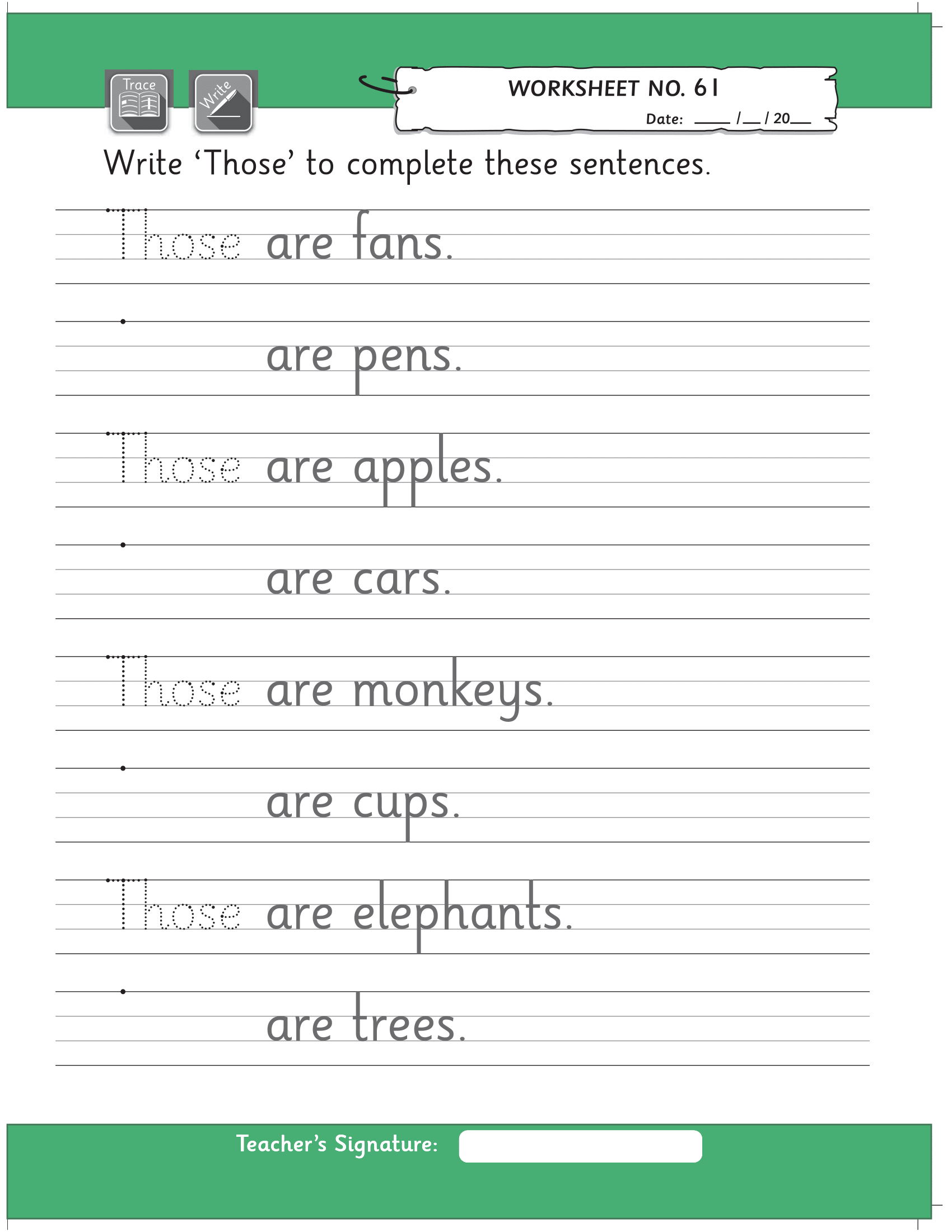 English Worksheets for K.G Prep Pack 2 - Free Printable Worksheets ...