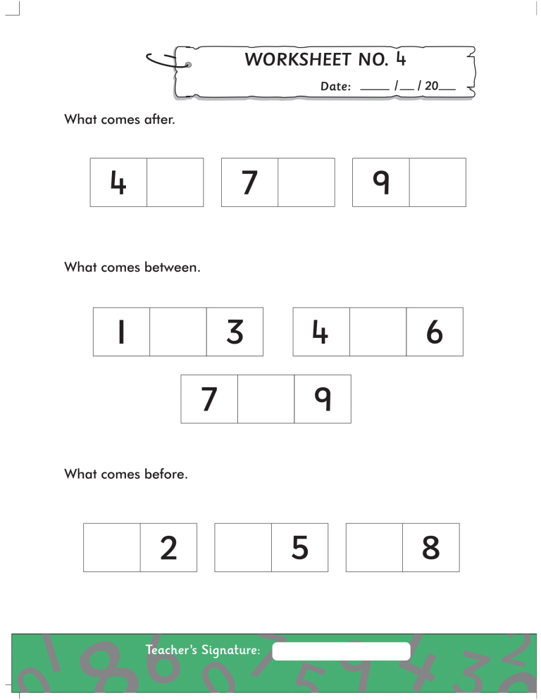 Math Worksheets for K.G/Prep Pack 1 - Free Printable Worksheets ...