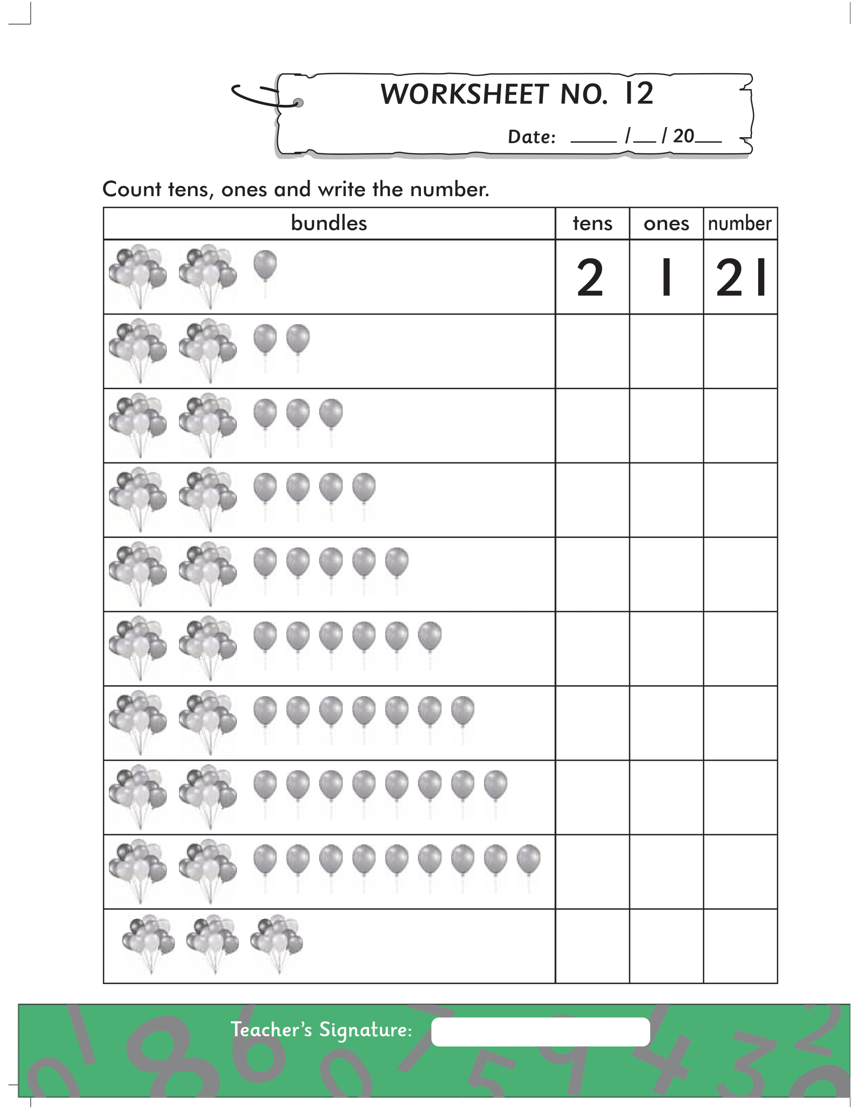 Math Worksheets for K.G/Prep Pack 1 - Free Printable Worksheets