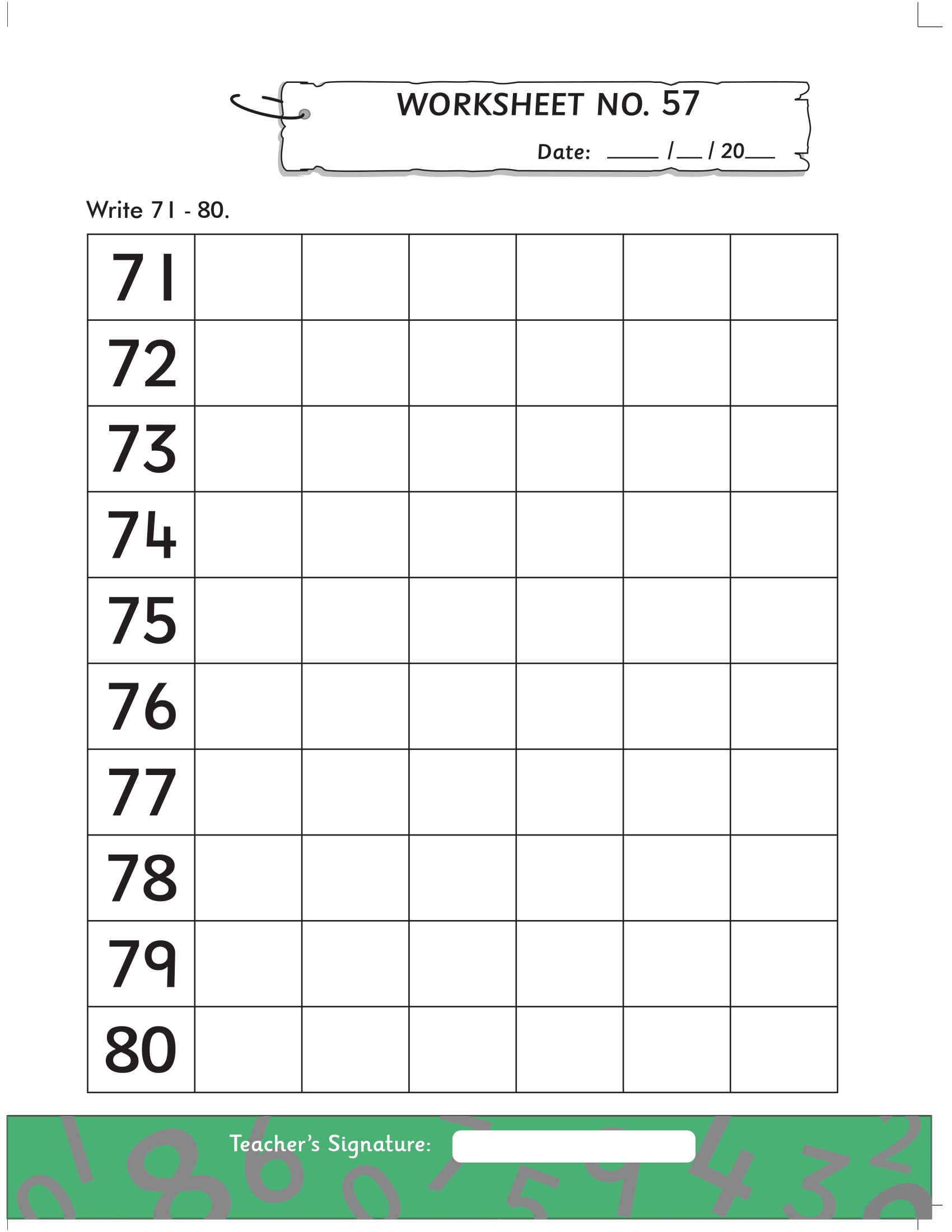 Math Worksheets for K.G Prep Pack 2 - Free Printable Worksheets