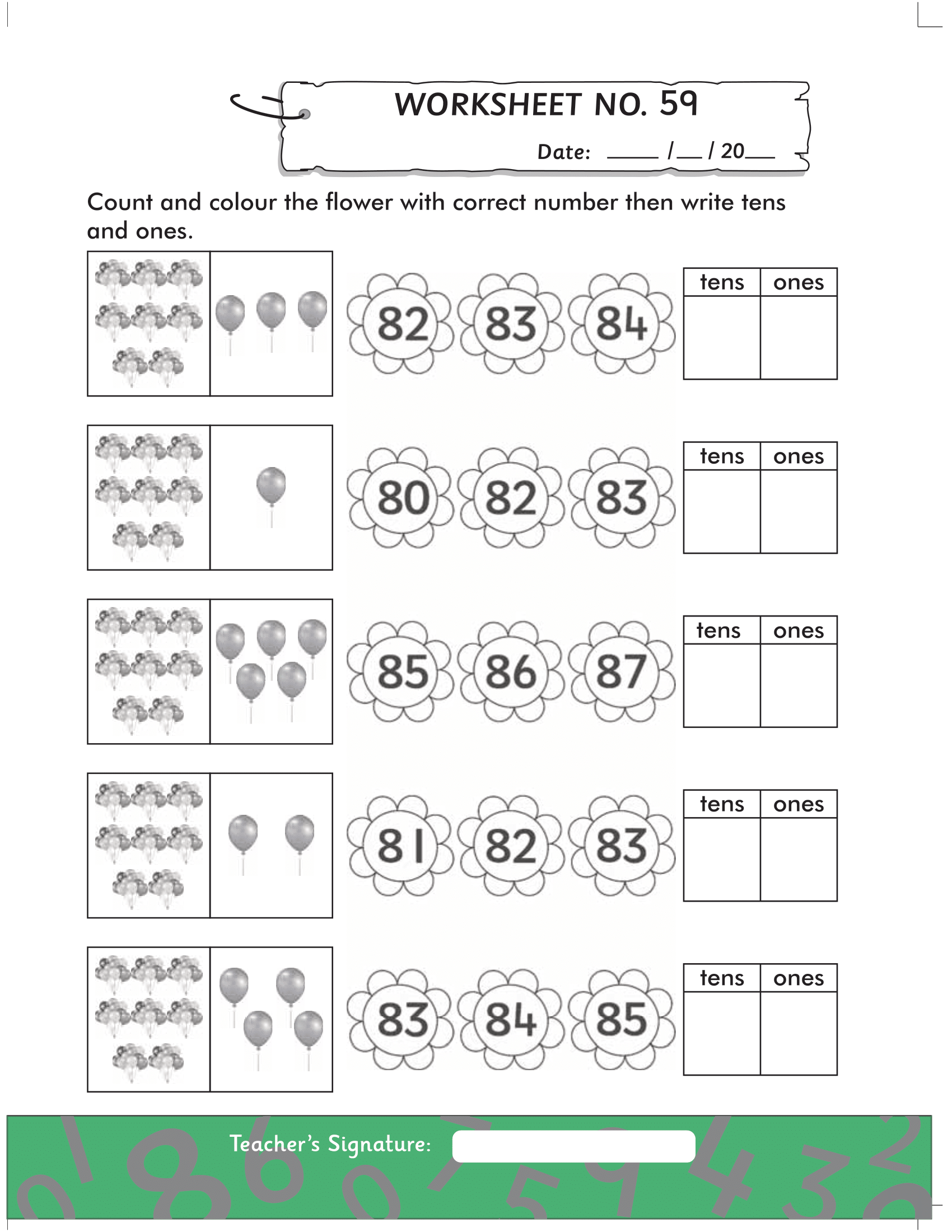 Math Worksheets for K.G Prep Pack 2 - Free Printable Worksheets