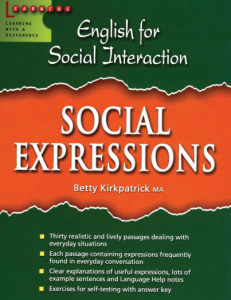 English for Social Interaction - Social Expressions