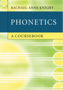 Phonetics A Coursebook