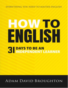 How To English 31 Days to be an independent learner
