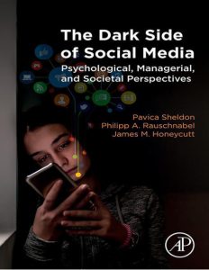 The Dark Side of Social Media Psychological, Managerial, and Societal Perspectives