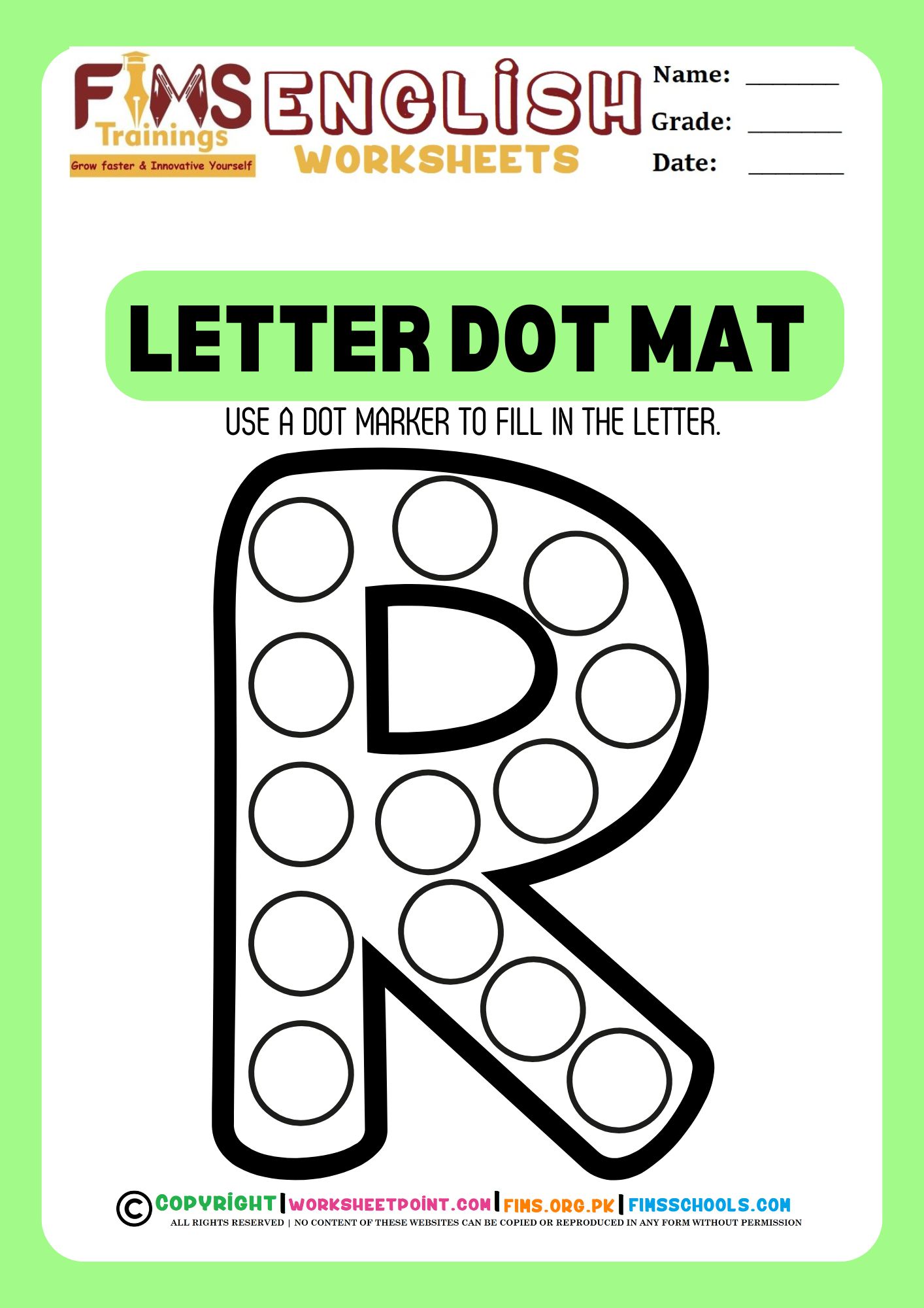 Rich Results on Google's SERP when searching for "Alphabet Dot Marker Worksheets"